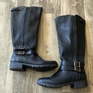 Black leather Target boots. Size 7.5